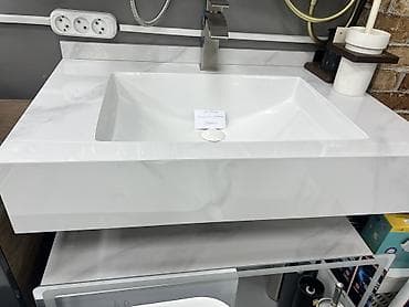 Кухонные принадлежности: Раковина для ванной, Квадрат форма, Материал: Искусственный камень — 3