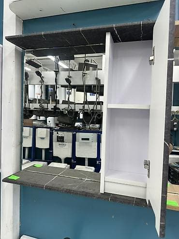 пл: Шкаф для ванной, С зеркалом, ЛДСП — 2