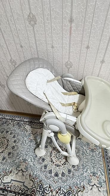 small table: Стульчик для кормления, Б/у, Пластик, Трансформер, цвет - Белый, Самовывоз — 5