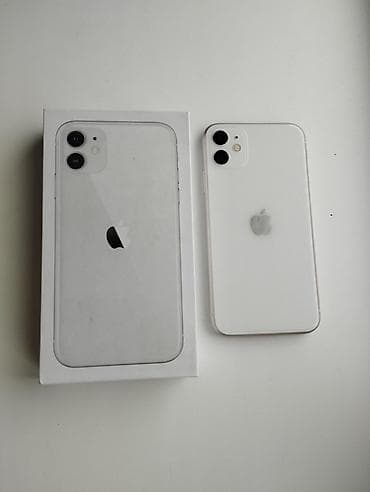 iphone hr: IPhone 11, Б/у, 128 ГБ, Белый, Чехол, Коробка, 100 % — 6