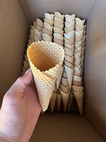 Өндүрүш үчүн жабдуулар: Вафельные рожки для мороженого (формат «конус») Высота 15-16 см — 1