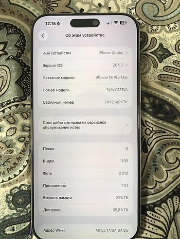 buds air: IPhone 16 Pro Max, Б/у, 256 ГБ, Наушники, Защитное стекло, 94 % — 5