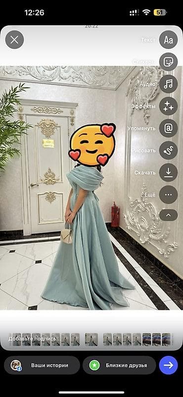 выпускное платье: Вечернее платье в пол, цвет нежная мята. - Силуэт: А‑line с акцентом — 3