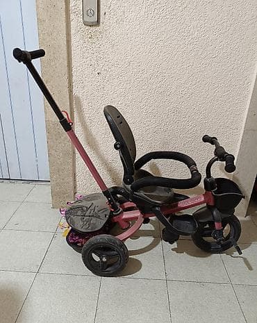 коляски трансформеры 3 в 1: Детский трехколесный велосипед-трансформер с родительской ручкой — 1