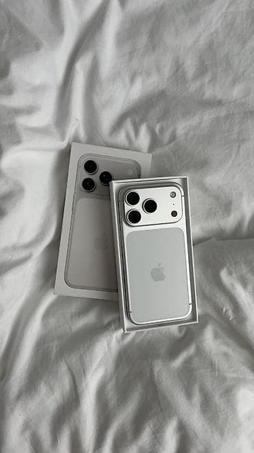 iphone 17e: IPhone 17 Pro, Б/у, 256 ГБ, Белый, Зарядное устройство, Защитное стекло, Чехол, 95 % — 2
