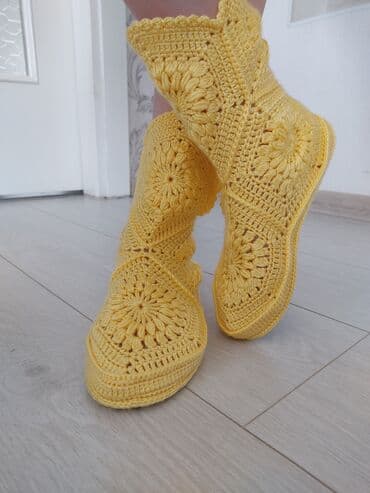 обувь 19 размер: Домашние тапочки, 37.5, Новый, цвет - Желтый, Самовывоз — 8