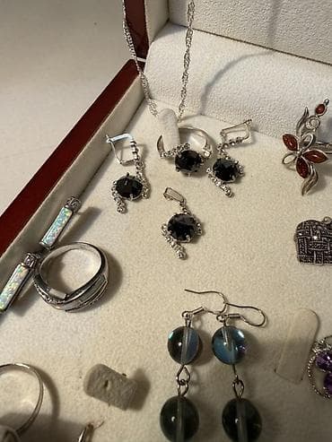 Бижутерия: Серебро!!! Комплекты серьги + кольца. Отдельно кольца и кулон — 4