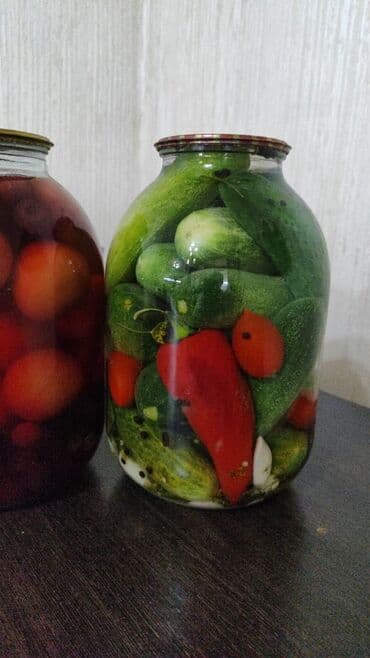 домашняя горка: Огурцы маринованные 3х литровые 2х литровые 1 литровые домашняя — 3