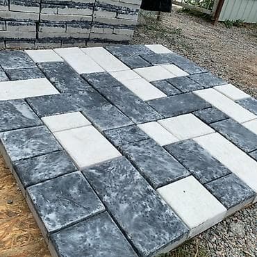 мраморные листы: Тротуарная плитка (вибролитая) с мраморной фактурой - Формы: квадрат — 8
