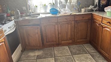 кухонный уголок на заказ: Кухонный гарнитур, цвет - Коричневый, Дерево — 4