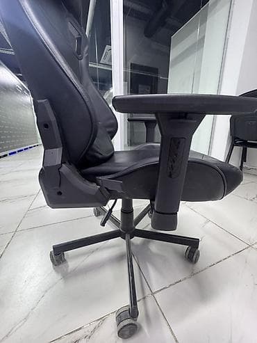 кресло офиса: Игровое кресло, С колесиками, цвет - Черный, Экокожа — 2