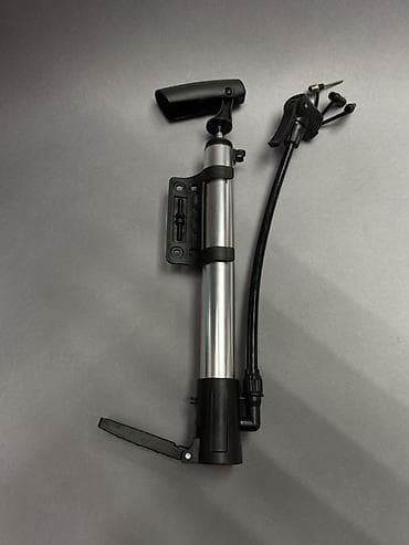 Портативный велосипедный насос с шлангом и креплением на раму — 2
