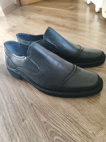 Атайын кийим: Мужские кожаные туфли-слипоны, черные - Материал верха: натуральная — 3