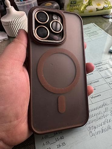 талас телевизор: IPhone 14 Pro, Колдонулган, 256 ГБ, Black Titanium, Коргоочу айнек, Каптама, 83 % — 3