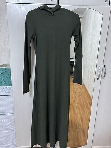 платья летние: Повседневное платье, Длинная модель, Трикотаж, Прямое, S, M — 2