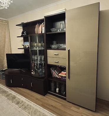 Мебель: Гарнитур для зала, Тумба под ТВ, цвет - Коричневый — 2