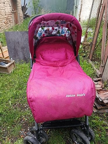 биксы одежда: Прогулочная коляска Hello Baby, складная, цвет фуксия/малиновый с — 3
