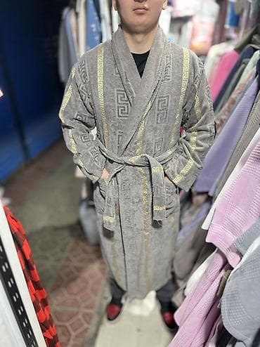 халат: Мужской банный халат ✨ 💯 хлопок | M L XL 2XL 3XL 4XL 0-2500 сом — 7