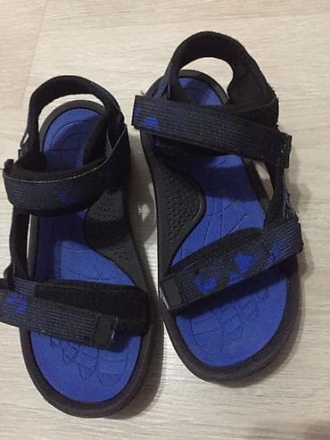 шлепки 2023: Детские сандалии открытого типа. - Цвет: черно‑синий (синяя — 1