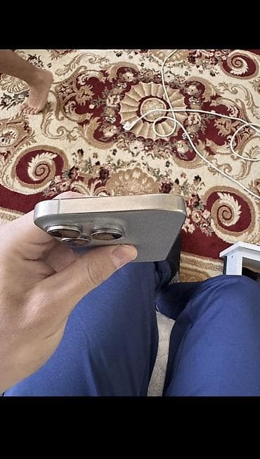 Фото и видеокамеры: IPhone 16 Pro, Б/у, 128 ГБ, Natural Titanium, Зарядное устройство, Защитное стекло, Чехол, 88 % — 5