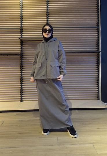 юбка карго: Костюм с юбкой, Модель юбки: Прямая, Макси, S, M, Все размеры — 2