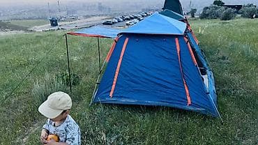 Палатки: Палатка туристическая с тентом-навесом - Просторная 2‑слойная — 5