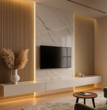 полки для аксессуаров: Тумба и подставка для телевизора, Подвесная, цвет - Серый — 7