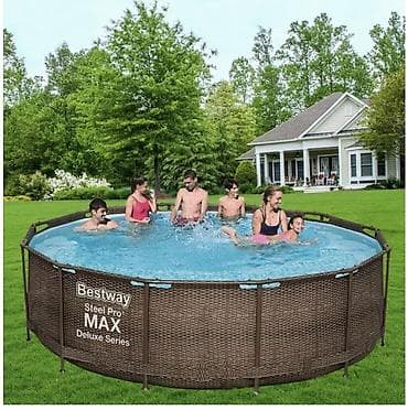 Спорт жана эс алуу: Каркасный бассейн Bestway Steel Pro MAX Deluxe Series - Размер: 366 × — 3