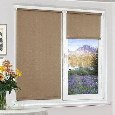 металлические жалюзи: Рулонная штора эконом "Сантайм Уни Лен Какао" (2439-gr) — 1
