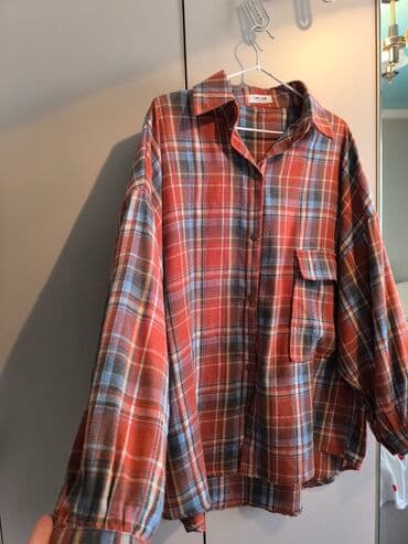 срочно продаю в связи с переездом: Рубашка, Оверсайз, В клетку, Китай — 2