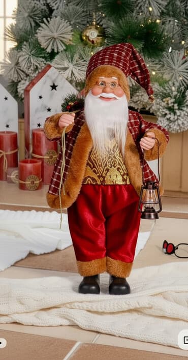 Новогодняя фигурка Деда Мороза, высота 60см интерьерное украшение. -