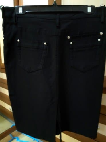 теннисный юбка: Юбка, Модель юбки: Прямая, Мини, Джинс, По талии — 4