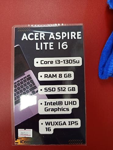 Техника и электроника: Acer Aspire Lite 16 (серебристый) - Экран 16" IPS с тонкими рамками — 6