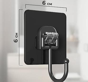 Үй жана бакча: Самоклеящиеся крючки, набор 10 шт. - Цвет: черный - Размер одной — 2