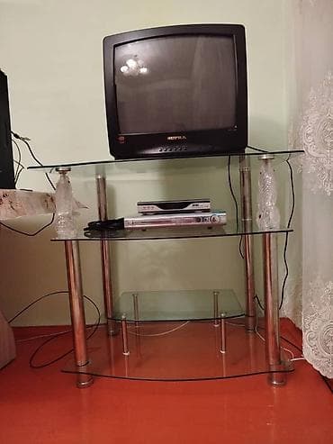 подставка на телевизор: Продается Стеклянная подставка для телевизора DVD плеер в рабочем — 1
