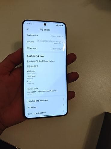 Акылдуу сааттар: Xiaomi, 14 Pro, Колдонулган, 256 ГБ, түсү - Кара, 2 SIM — 7