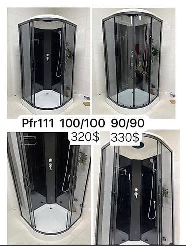 акриловая: Душевая кабина Прямоугольная, Размер: 100 x 100 см, Покрытие: Прозрачный — 4