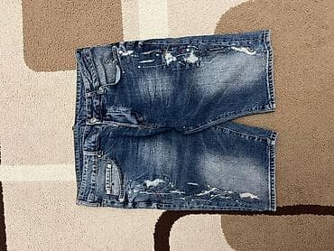 bootcut jeans: Мужские шорты, Б/у, цвет - Синий, Бесплатная доставка — 1