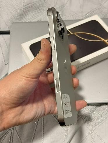 16 pro: IPhone 16 Pro Max, Б/у, 1 ТБ, Natural Titanium, Коробка, 90 % — 2