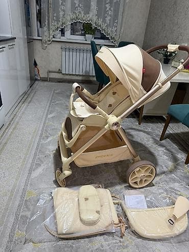 коляски трансформер: Прогулочная коляска Phoenix BabyCart, бежево‑коричневая - Легкая — 3