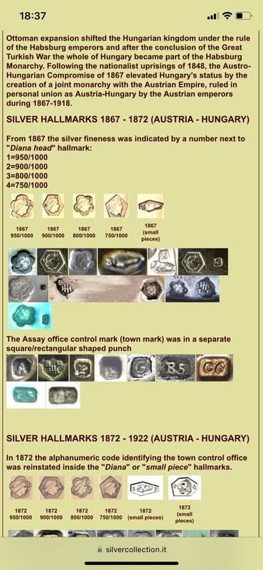 коллекционные монеты нбкр: Кофейные ложки. Серебро. Венгрия. 1872 г. Набор из 5 кофейных — 4