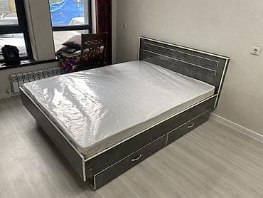 комоды токмок: Эки кишилик керебет, Жаңы, Сактоо кутусу менен, узуну - 200 см — 1
