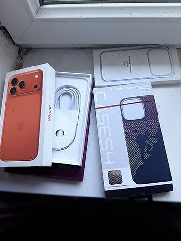 IPhone 17 Pro Max, Б/у, 256 ГБ, Оранжевый, Чехол, Кабель, Коробка, 98 % at lalafo.kg IPhone 17 Pro Max, Б/у, 256 ГБ, Оранжевый, Чехол, Кабель, Коробка, 98 %