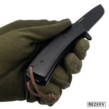 купить охотничий нож: Складной нож Крот от Витязь сталь 65х13 черный Охота и рыбалка! — 6