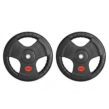 1000 к: Диски для штанги 20 кг, пара - Тип: олимпийские блины с тремя хватами — 1