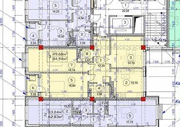 Недвижимость: 3 комнаты, 85 м², Кызыл Аскер Элитка, 5 этаж, ПСО (под самоотделку) — 1