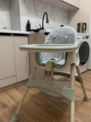 Парты: Стульчик для кормления, Новый, Другой бренд, Пластик, Трансформер, цвет - Зеленый, Самовывоз, Платная доставка — 1