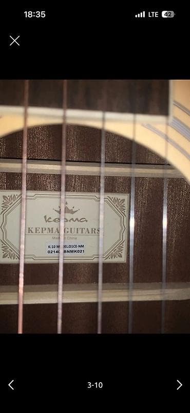струны для гитары бишкек: Транскустическая гитара Kepma K‑10 (dreadnought с вырезом) - — 3