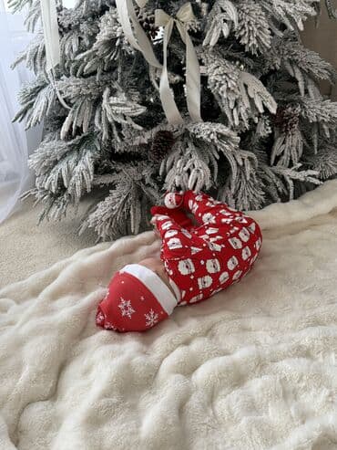 Балдардын кийим-кечелери жана бут кийимдери: Бодилер, түсү - Кызыл, Жаңы — 3