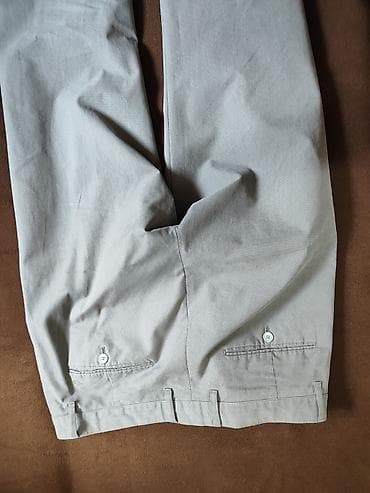 юникло джинсы: Мужские брюки Uniqlo, размер L, брюки серые dockersодни брюки 2500 — 4